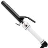 HOT TOOLS Pro Artist Nano Ceramic Curling Iron/Wand | For Smooth, Shiny Hair (1” in) Black/White