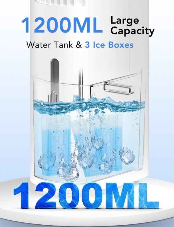 35 INCH Evaporative Air Cooler, 3-IN-1 Quiet Portable Air Conditioners with 3 Speed, 50W Energy Saving Oscillating Cooling Fan, 7H Smart Timer, Remote, Windowless Air Conditioner White