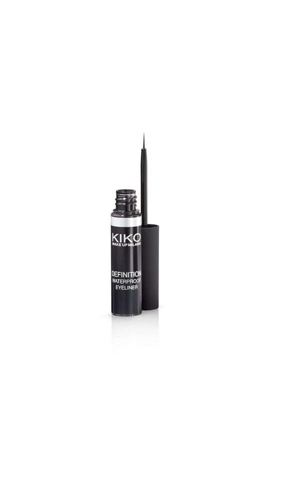 Kiko Milano Definition Eyeliner – Precise, Long-Lasting Liquid Eyeliner, Smudge-Resistant, Intense Black, Easy Application – 2.5ml