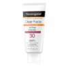 Neutrogena Clear Face Sunscreen Lotion for Acne-Prone Skin, Broad Spectrum SPF 30 Facial Sunscreen for Oily Skin, Fragrance- & Oxybenzone-Free Water Resistant, 3 fl. oz