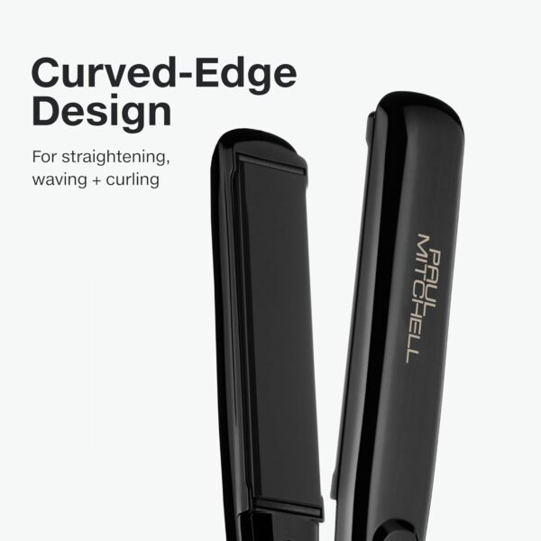 Paul Mitchell Style+ 1" Ceramic Flat Iron, Adjustable Heat Settings, For Straightening + Curling