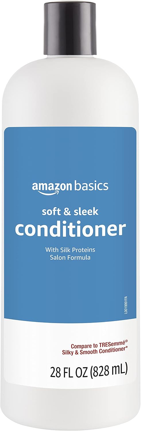 Amazon Basics Soft & Sleek Conditioner for Dry or Damaged Hair, 28 Fluid Ounce