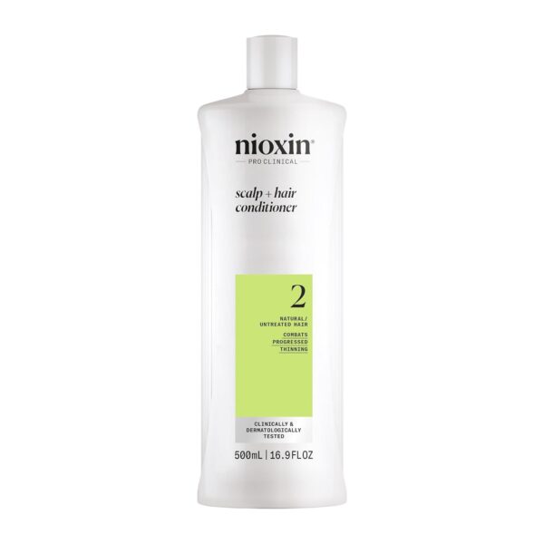 Nioxin System 2 Scalp + Hair Thickening Conditioner for Natural Hair with Progressed Thinning | Boost Hair Density with Niacinamide & Biotin | Refreshed Scalp with Healthy Shine