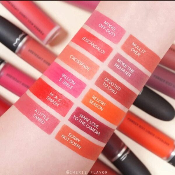 MAC Powder Kiss Liquid Lipcolor - 989 Mull It Over for Women - 0.17 oz Lipstick