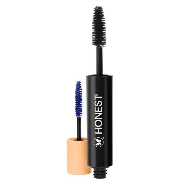 Honest Beauty 2-in-1 Extreme Volume Clean Mascara + Bold Lash Primer with Castor Oil | Maximum Volume + Curl | Vegan + Safe for Sensitive Eyes | Black, .27 fl oz