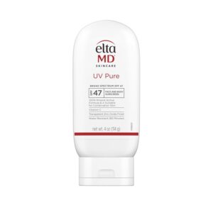 EltaMD UV Pure Face and Body Sunscreen, SPF 47 Mineral Sunscreen for Kids and Adults, Water Resistant Up to 80 Minutes, Oil Free Zinc Oxide Formula