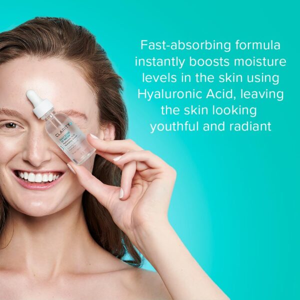 ClarityRx Daily Dose of Water Hyaluronic Acid Serum for Face, Daily Anti Aging Hydrating Serum Treatment for Dry, Dull Skin, Natural & Plant Based