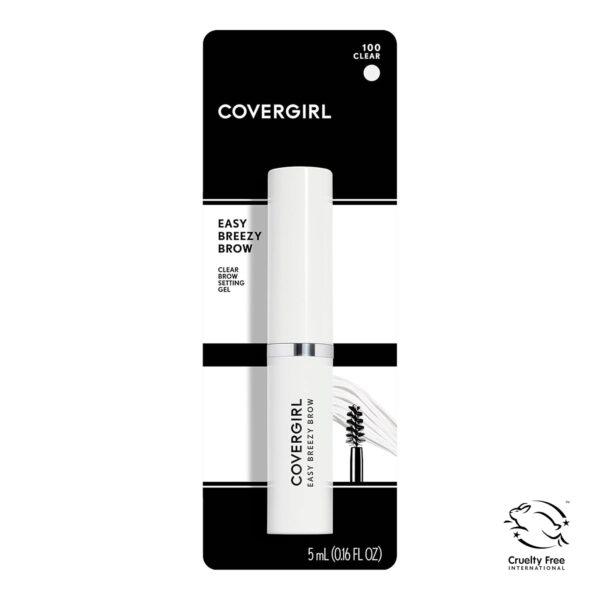 COVERGIRL - Easy Breezy Brow Volumizing Gel, Holds Brows for 24 Hours, Infused with Argan Oil & Biotin, 100% Cruelty-Free