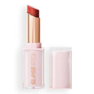 Revolution, Pout Lip Gloss Stick, Pigmented High-Shine Formula with Hyaluronic Acid & Vitamin E, Vegan & Cruelty-Free, Shimmer Sugar Cookie Pink, 0.1 fl oz