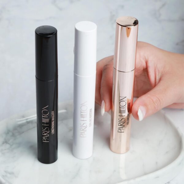 61PN5yEICvL._SL1500_.jpg Paris Hilton Steal The Show Mascara Trio - Black Waterproof Mascara - Defining, Lengthening, Volumizing, Curling Lifted Eyelashes - Long Lasting Smudge Proof Clump Free Makeup - Gifts for Women - 3 pc