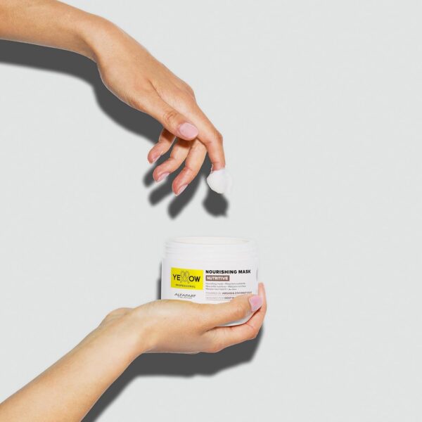 Alfaparf Milano Yellow Professional Moisturizing Hair Mask for Dry Hair - Anti-Frizz Mask that Nourishes, Hydrates, and Replenishes Hair – Deep Conditioner - Adds Shine - Vegan (10.1 fl oz / 300ml)