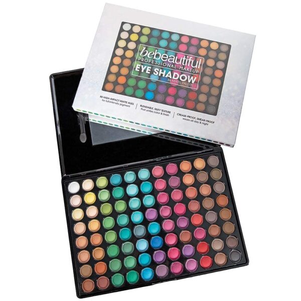ForPro Professional Collection Bebeautiful Professional Makeup Eyeshadow with Applicators, 88-Color Palette, Matte