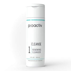 Proactiv Acne Cleanser - Benzoyl Peroxide Face Wash and Acne Treatment - Daily Facial Cleanser and Hyularonic Acid Moisturizer with Exfoliating Beads - 60 Day Supply, 4 Oz