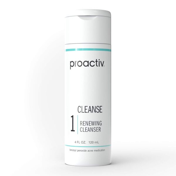 Proactiv Acne Cleanser - Benzoyl Peroxide Face Wash and Acne Treatment - Daily Facial Cleanser and Hyularonic Acid Moisturizer with Exfoliating Beads - 60 Day Supply, 4 Oz