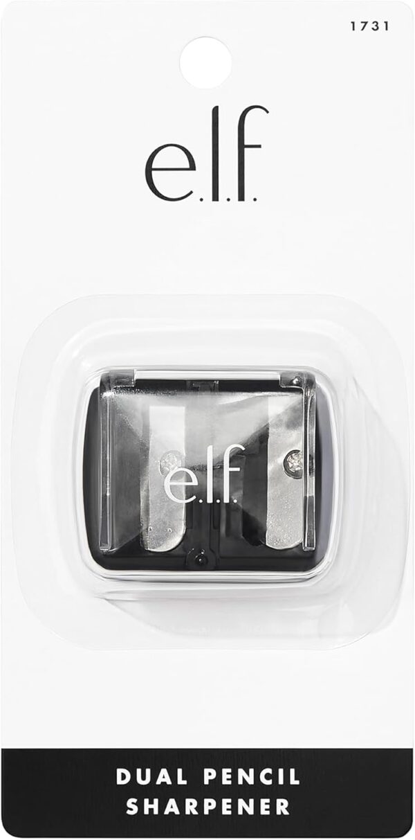 e.l.f., Dual-Pencil Sharpener, Convenient, Essential Tool, Sharpens, Easy To Clean, Travel-Friendly, Compact, Includes Bonus Small Sharpener