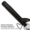HOT TOOLS Pro Artist Nano Ceramic Curling Iron/Wand | For Smooth, Shiny Hair (1” in) Black/White