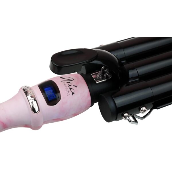 Aria Beauty The Waver - Hair Waver Tool for Beachy Boho and 90’s Hollywood Glam Waves - Suitable for All Hair Types - Pink Marble - 1 pc
