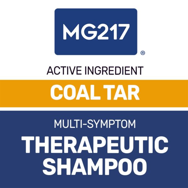 MG217 Psoriasis Shampoo with Coal Tar, Therapeutic Scalp Treatment, Controls Itching, Scaling, Flaking, Scale Buildup, Psoriasis Scalp Treatment, .5% Coal Tar Shampoo and Conditioner, 8floz
