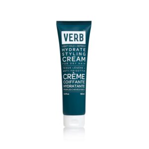 VERB Hydrate Styling Cream - Smooth + Reduce Frizz for Dry + Frizzy Hair - Amber + Warm Jasmine Scent
