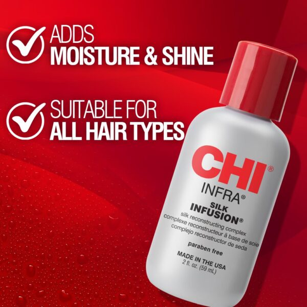 CHI Infra Silk Infusion, Leave-In Reconstructing Treatment To Strengthen & Protect All Hair Types, Alcohol-Free, 2 Oz