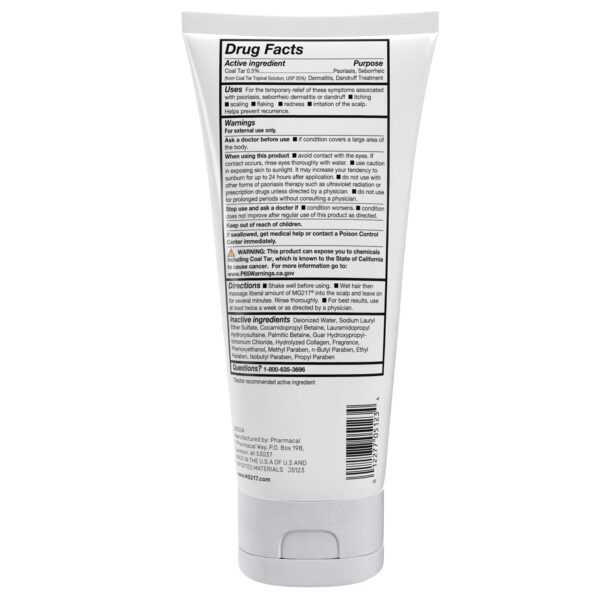 MG217 Psoriasis Shampoo with Coal Tar, Therapeutic Scalp Treatment, Controls Itching, Scaling, Flaking, Scale Buildup, Psoriasis Scalp Treatment, .5% Coal Tar Shampoo and Conditioner, 8floz