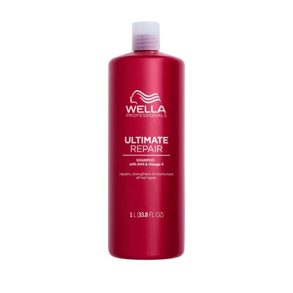 Wella Professionals ULTIMATE REPAIR Shampoo for Damaged Hair | Repairs, Strengthens, & Moisturizes with AHA & Omega-9 | For All Hair Types