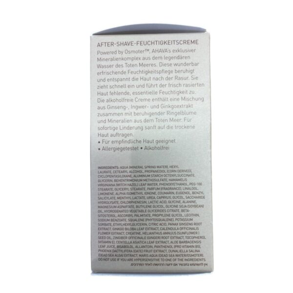 AHAVA Men's Soothing After-Shave Moisturizer - Light-absorbing Lotion to Calm, Hydrate & Relieve the Skin After Shaving, Enriched by Exclusive Osmoter & G-Force blend, Calendula & Hamamelis, 1.7 Fl.Oz