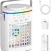 Portable Air Conditioner,Cooling Fan with 3 Speeds &3 Modes,2-8H Timer,1000ml Water Tank, Remote Control,4 in 1 Humidifier, Air Conditioner,Fan,Night Light,Evaporative Air Cooler for Home,Office