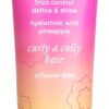 Pacifica Pineapple Swirl Curl Defining Cream for Curly Hair 4 oz – Frizz Control & Curl Enhancer Styling Cream for Curly & Wavy Hair Coconut Oil & Hyaluronic Acid Defines & Adds Bounce Without Crunch