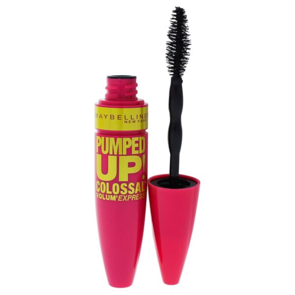 Maybelline Volum' Express Pumped Up Colossal Mascara, Washable Formula Infused with Collagen for Up To 16x Lash Volume, Classic Black, 1 Count