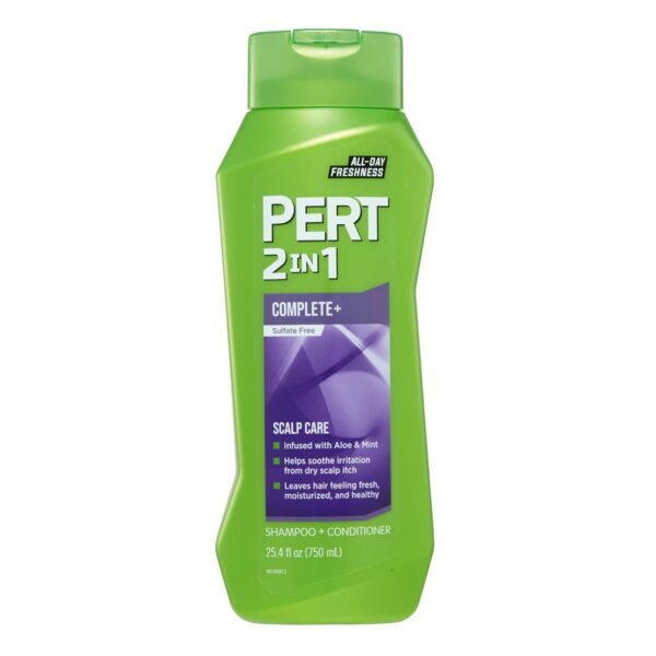 Pert 2 in 1 Complete Plus Scalp Care Shampoo and Conditioner - Itchy Scalp Treatment - Sulfate Free Shampoo and Conditioner for Healthy Hair - 25.4 oz