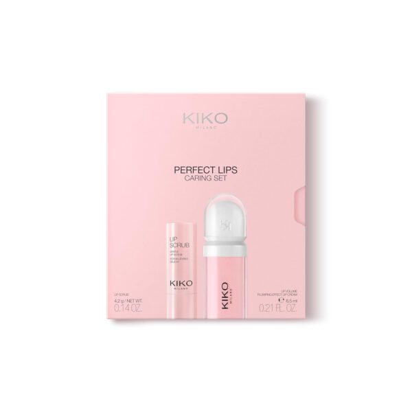 KIKO Milano Perfect Lips Caring Set | 1 Lip Scrub And 1 Lip Cream