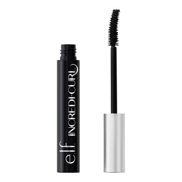 e.l.f. Incredi-Curl Mascara, Volumizing Mascara For A Bold, Lasting, Lifted Curl, Smudge-Resistant Formula, Vegan & Cruelty-Free, Pitch Black