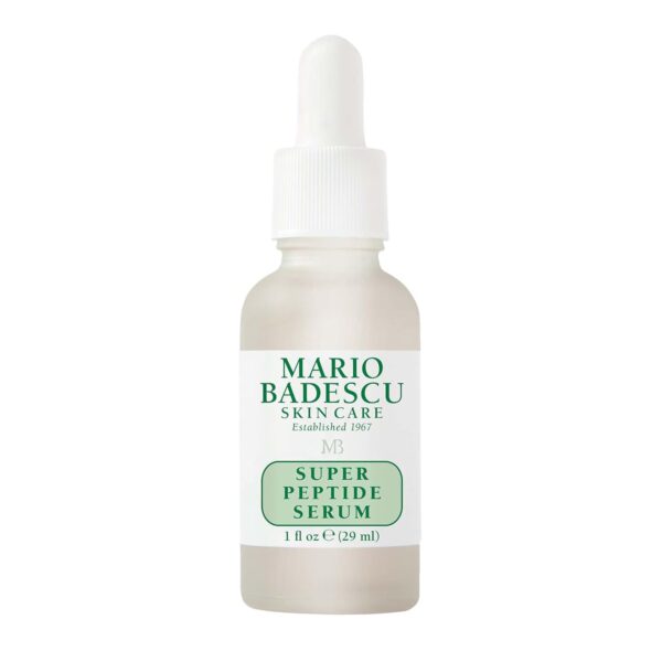 Mario Badescu Super Peptide Serum for Face, Reduces the Look of Fine Lines & Wrinkles, Skincare with Sodium Hyaluronate & Peptides, Hydrating, Anti Aging Facial Serum for All Skin Types, 1 Fl Oz