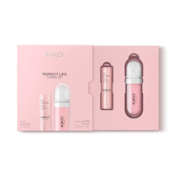 KIKO Milano Perfect Lips Caring Set | 1 Lip Scrub And 1 Lip Cream
