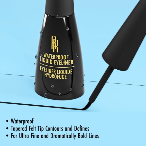 Black Radiance Waterproof Liquid Eyeliner, Black Velvet, 0.17 Fluid Ounce