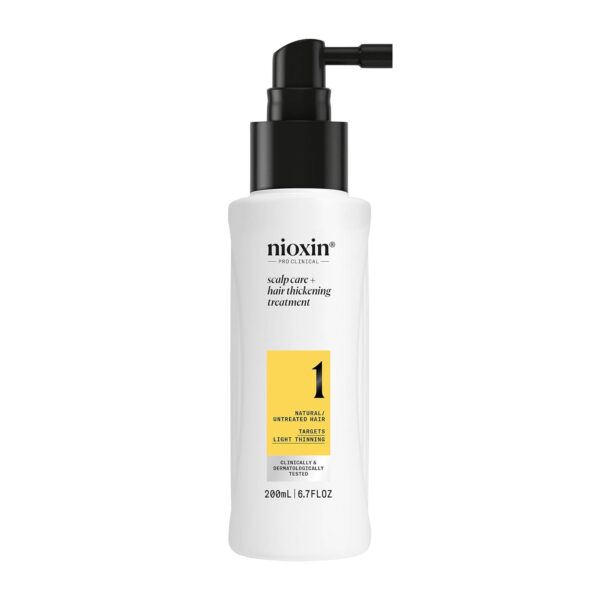 Nioxin System 1 Scalp Care + Hair Thickening Leave-In Treatment | For Natural Hair with Light Thinning | Strengthen Against Damage & Breakage with Niacinamide & Biotin