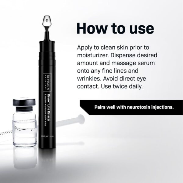 Revision Skincare Revox™ Line Relaxer, Targeted Under Eye Serum with Hyaluronic Acid, Improves Fine Lines and Wrinkles
