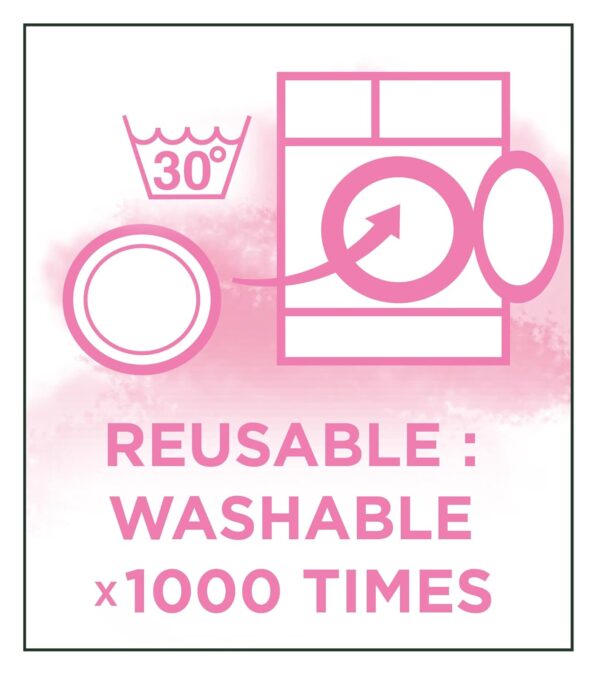 Garnier SkinActive Micellar Cleansing Eco Pads, Reusable, 3 Ultra-soft Microfiber Pads, 1 Count (Packaging May Vary)