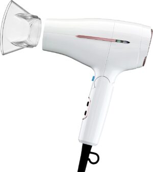 Conair Hair Dryer, Worldwide Travel Hair Dryer with Smart Voltage Technology and Folding Handle, Includes Concentrator