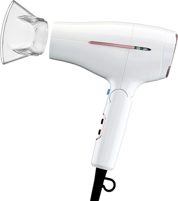 Conair Hair Dryer, Worldwide Travel Hair Dryer with Smart Voltage Technology and Folding Handle, Includes Concentrator