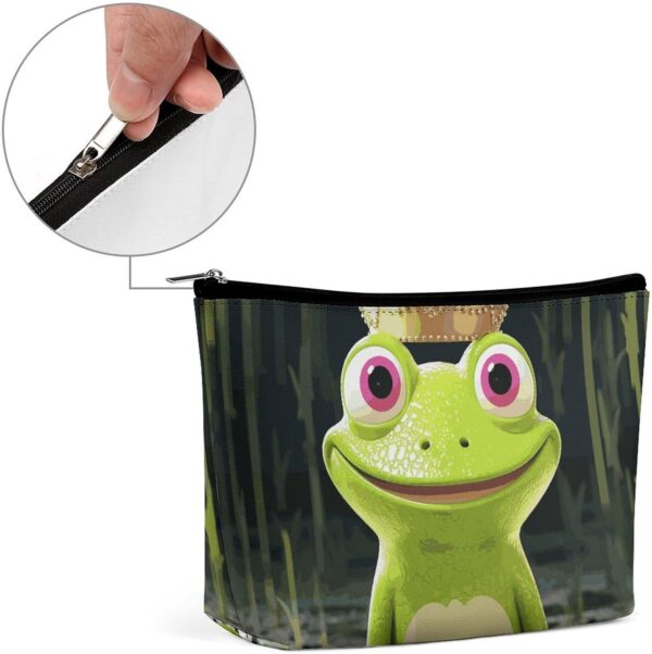 Makeup Bag for Women Cosmetic Bags Crown Frog Travel Toiletry Bag Cute Zipper Make Up Bags Large Capacity Makeup Case Organizer Portable Makeup Pouch for Travelling Gift