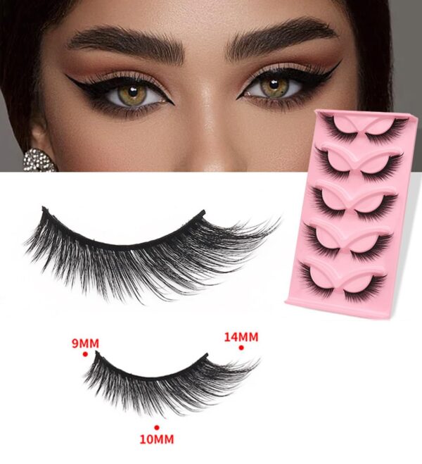 False Eyelashes Fox Eye 10 Pairs Pack 40D Natural Look Fluffy Wispy Cat Eye Lashes Soft Faux Mink Lashes Lightweight D-Curl Eyealshes (Fox Wispy D-301)