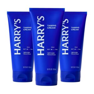 Harry's Hair Taming Cream, Lightweight Hair Styling Cream with Natural Finish, 5.1 Fl Oz, 3 Pack