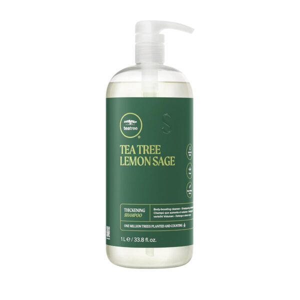 Tea Tree Lemon Sage Thickening Shampoo, Builds Body + Boosts Volume, For Fine Hair