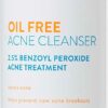 AcneFree Acne Free Oil-Free Cleanser, Benzoyl Peroxide 2.5% with Glycolic Acid to Prevent and Treat Breakouts Unscented, 8 Fl Oz