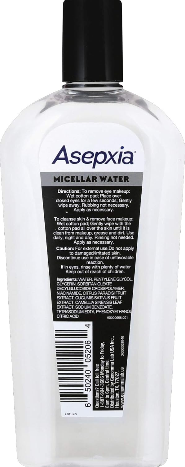 Asepxia Micellar Water with Activated Charcoal + Micellles, 13.5 Fl Oz