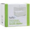 ForPro Premium Pure & Simple XL Facial Towel Acrylic Holder, Holds 50 Pure & Simple XL Facial Towels, Disposable Makeup Remover Dry Wipe Holder