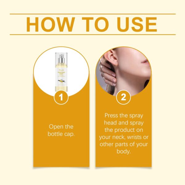 iiniim Unisex Vanilla Perfume Body Spray 88ML for Women and Men Long Lasting Fragrance Sweet Comfortable Lightweight Non Greasy Fresh Scent All Day Wear Yellow One Size