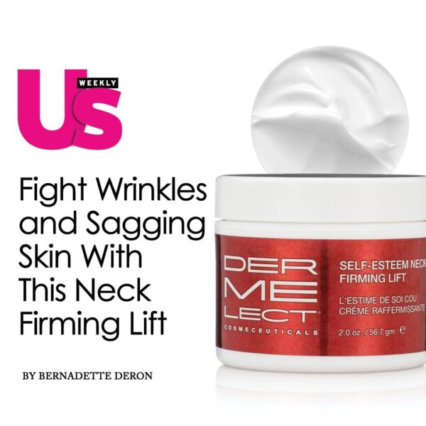 Dermelect Self-Esteem Neck Firming Lift - for Neck and Décolleté, Anti Aging Cream with AHA, BHA, Avocado Oil, Squalene Toning, Hydrating & Firming Treatment for Sagging Skin 2 oz.